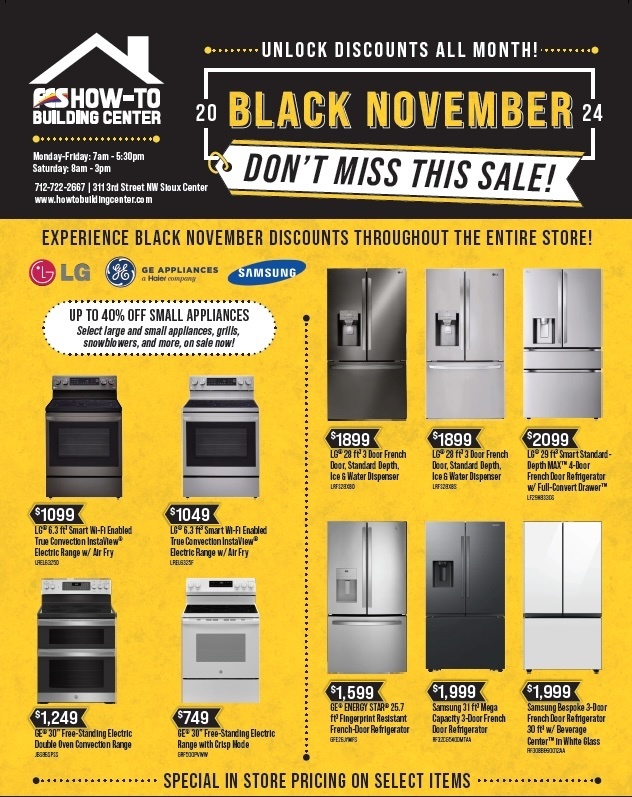 Black Friday Sales Appliances